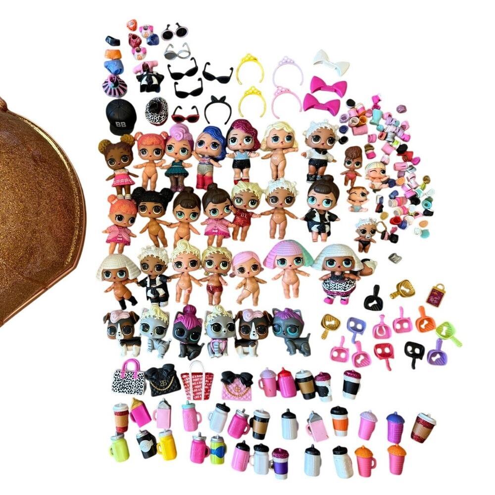 Lot of LOL Surprise! Dolls Pets Babies Clothes Accessories + Large carrying case